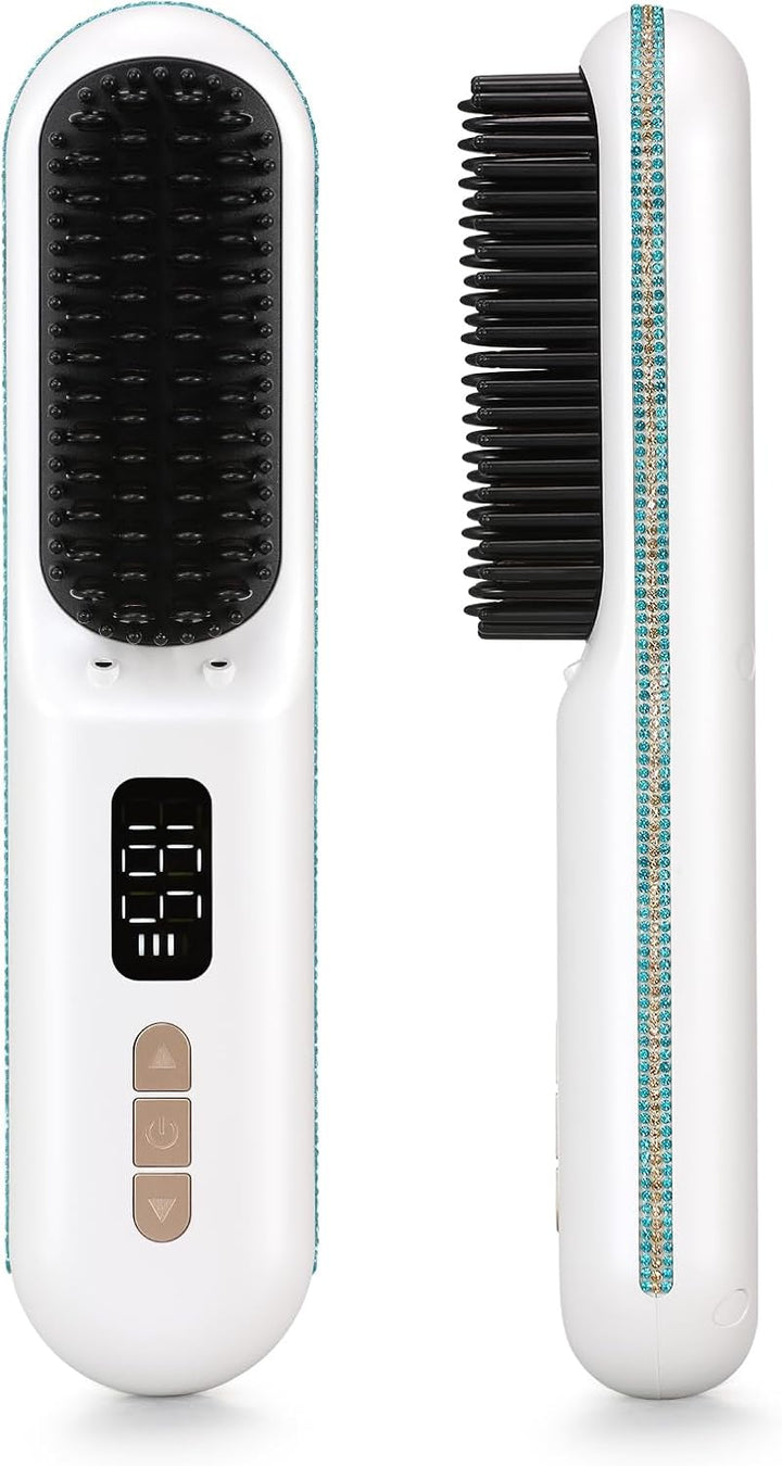 Go Brush Pro - Cepillo alisador de pelo inalámbrico, mini cepillo a...