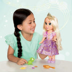 Disney Princess Muñeca Rapunzel – Amiga cantante Rapunzel y Pascal – Canta 'I See The Light' y habla, 13.8 in/13.78''