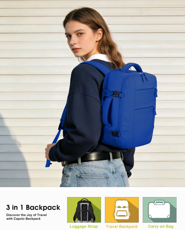 Mochila de viaje Capolo para mujeres y hombres, mochila impermeable...