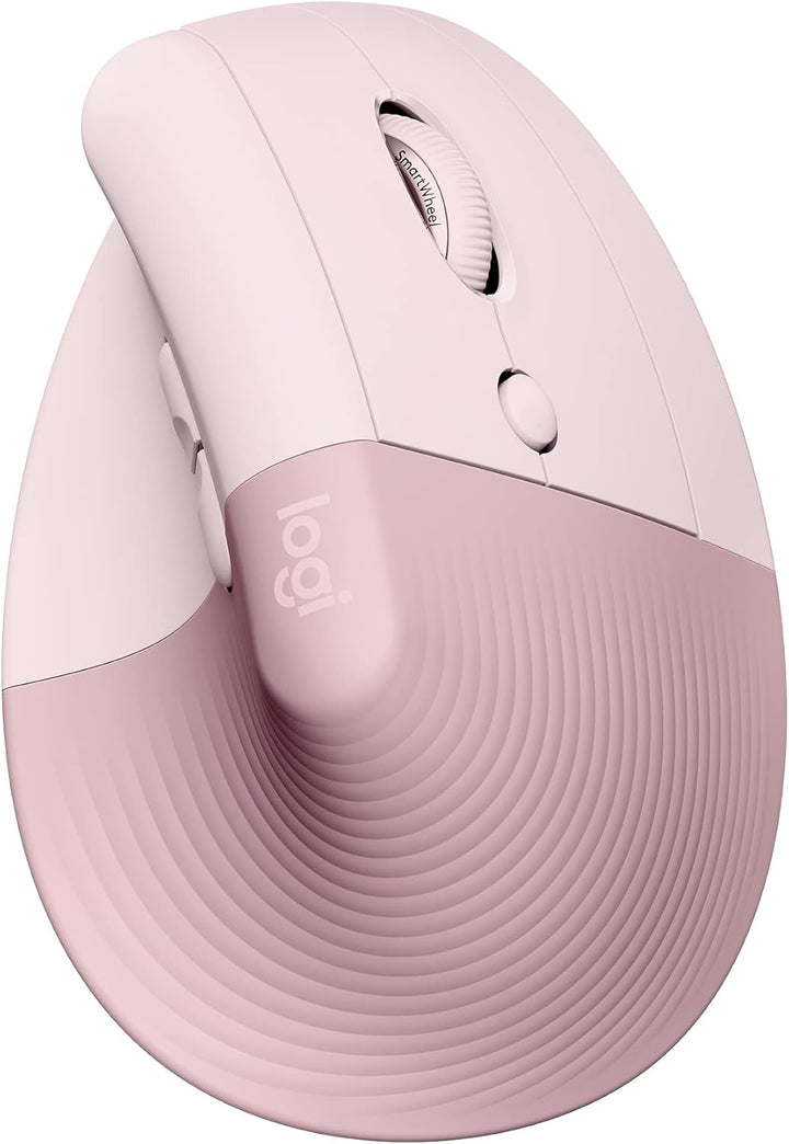 Logitech Lift - Mouse óptico, ergonómico y vertical, uso inalámbric...