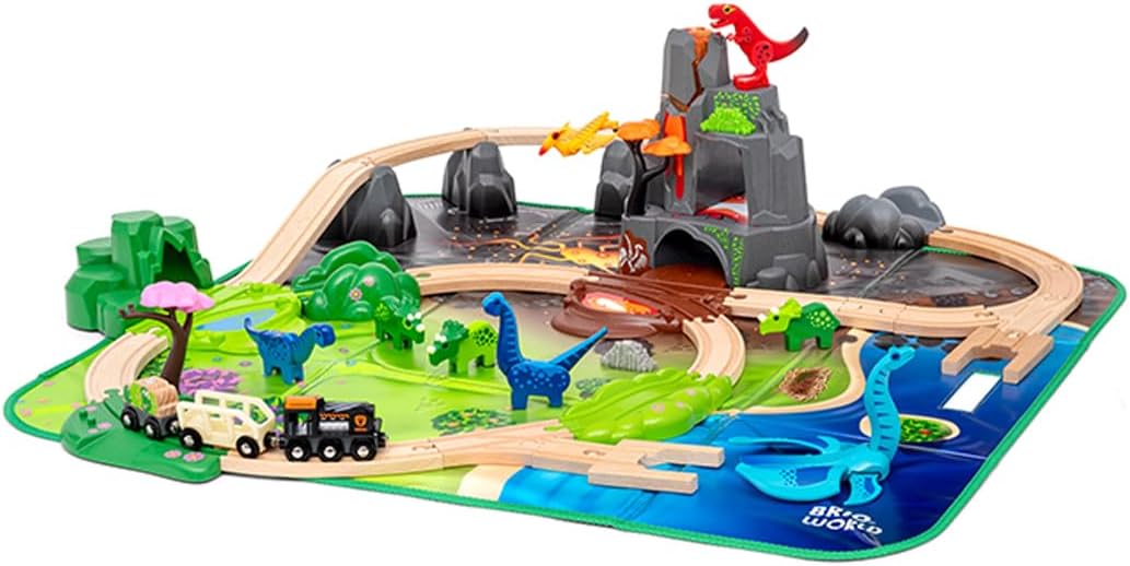 BRIO World Dinosaur Deluxe - Juego de 44 piezas con certificación FSC