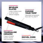 FHI HEAT Plancha de pelo de turmalina Platform Pro Styling para tod...