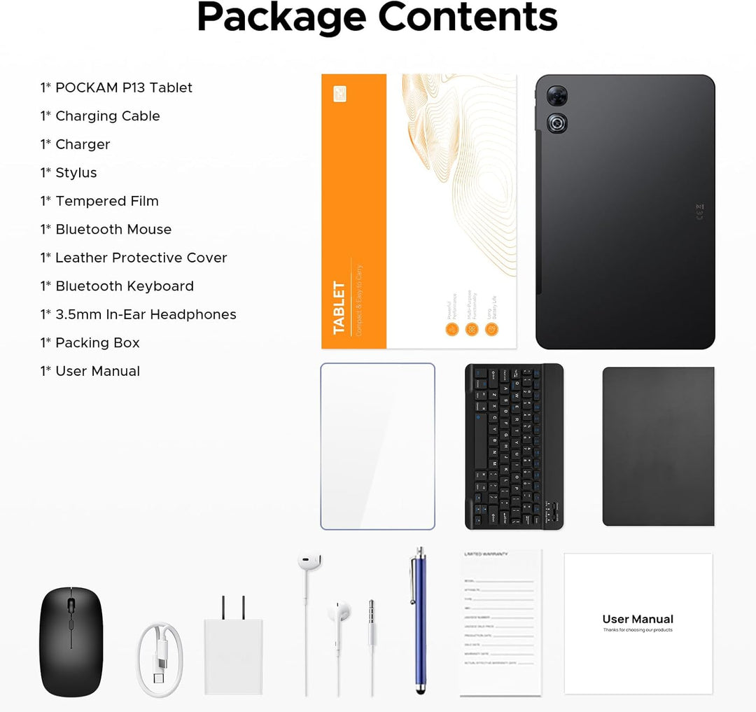 POPUX Tablet P13, tableta Android 16 de 13.4 pulgadas 2.4K 120Hz co...