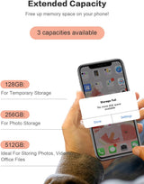Qainerly Photo Stick de 512 GB para unidad flash de teléfono, memor...