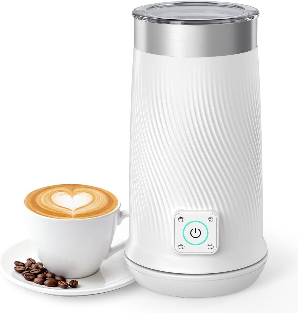 Espumador de leche eléctrico 4 en 1, vaporizador de leche de espuma fría