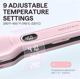 Wavytalk Plancha plana de titanio para cabello húmedo o liso, con v...