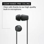 Sony WI-C100 - Auriculares inalámbricos Bluetooth con micrófono