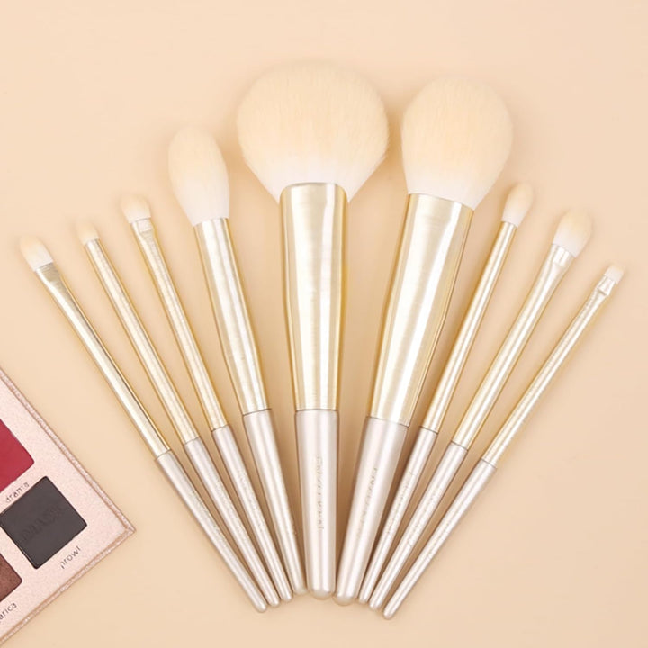 Luxury ENZO KEN - Juego de brochas de maquillaje de pelo natural pr...
