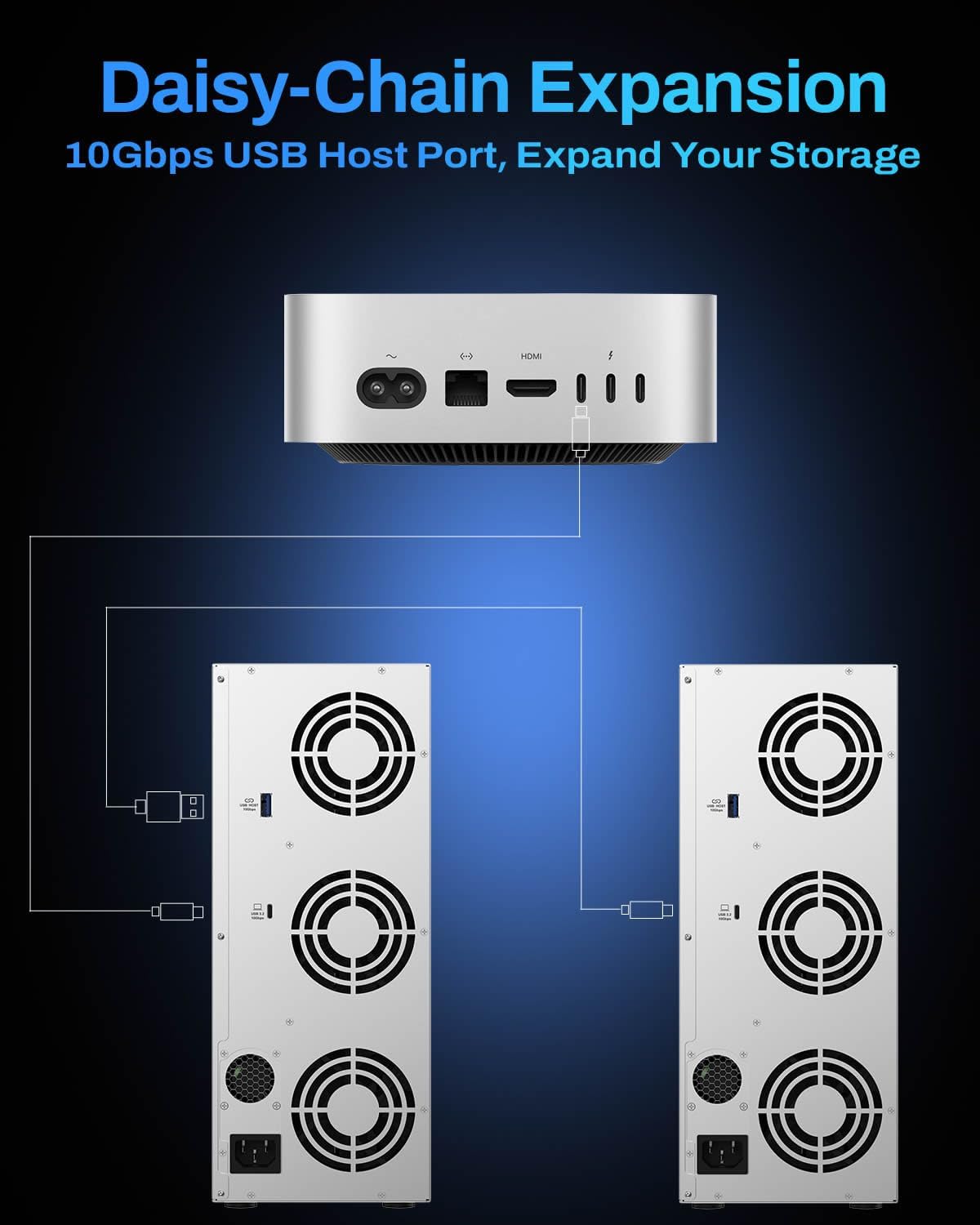 TERRAMASTER Caja para disco duro D9-320 - 9 bahías USB 3.2 Gen2 10G...