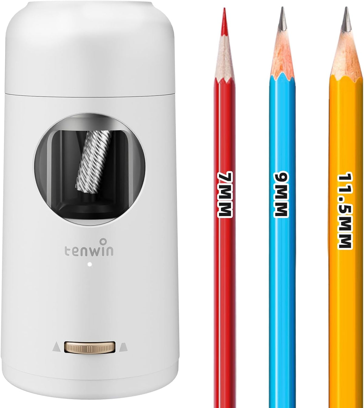 tenwin Sacapuntas eléctrico completamente automático para lápices de 0.276
