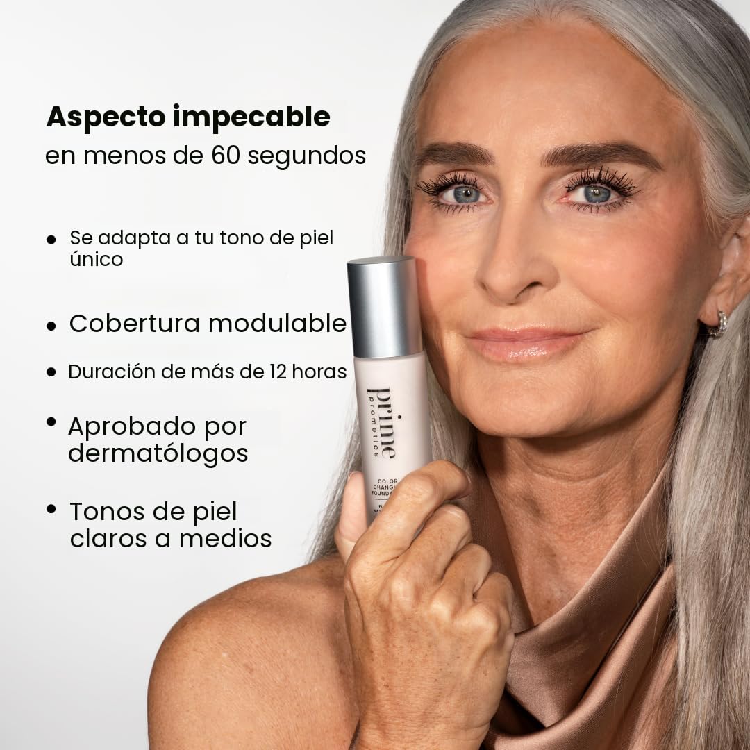Prime Prometics Base de Maquillaje que Cambia de Color para Mujeres...