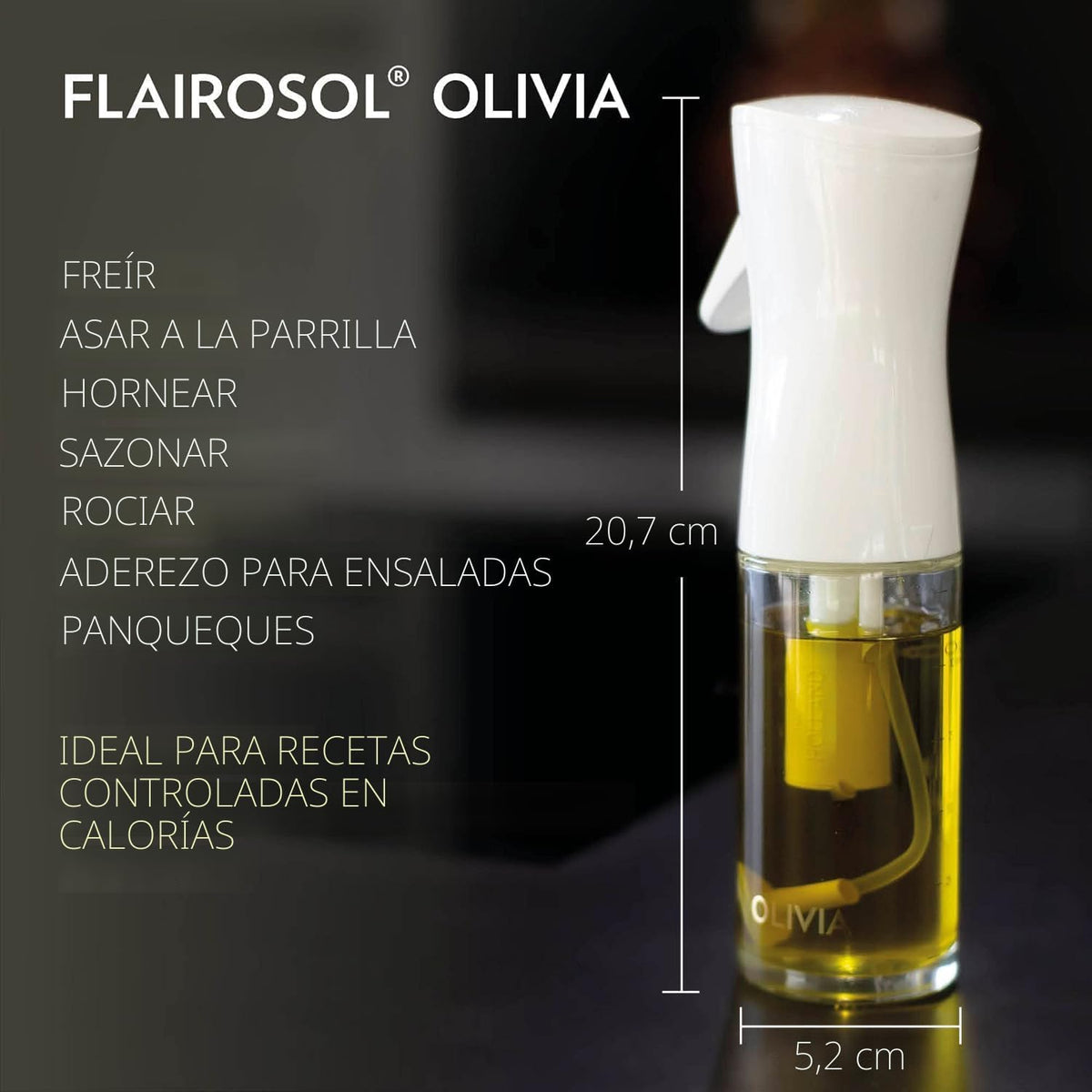 FLAIROSOL OLIVIA. El pulverizador de aceite avanzado original para cocinar