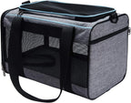 Vceoa Transportador para Gatos y Perros de 19x12x12 Pulgadas, para Mascotas de hasta 22 Libras, Bolsa de Transporte de Animales de Lados Suaves para Viajar con Cachorros, Hogar de Mascotas de Tela