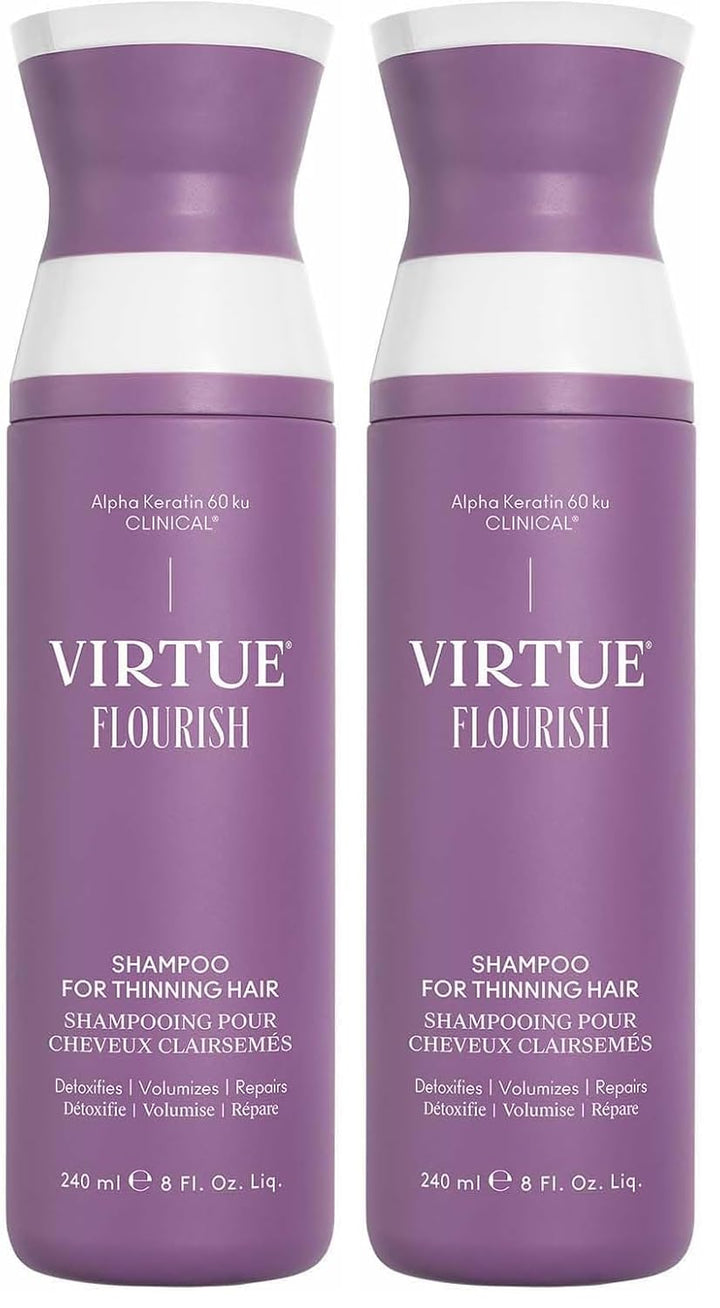 VIRTUE Flourish Champú sin sulfato para cabello fino, Producto para...