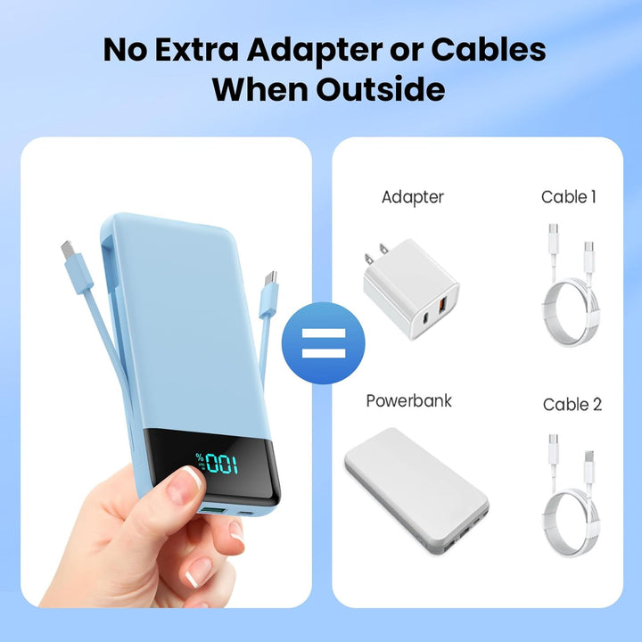 Cargador portátil para iPhone, banco de energía delgado de 13800 mA...