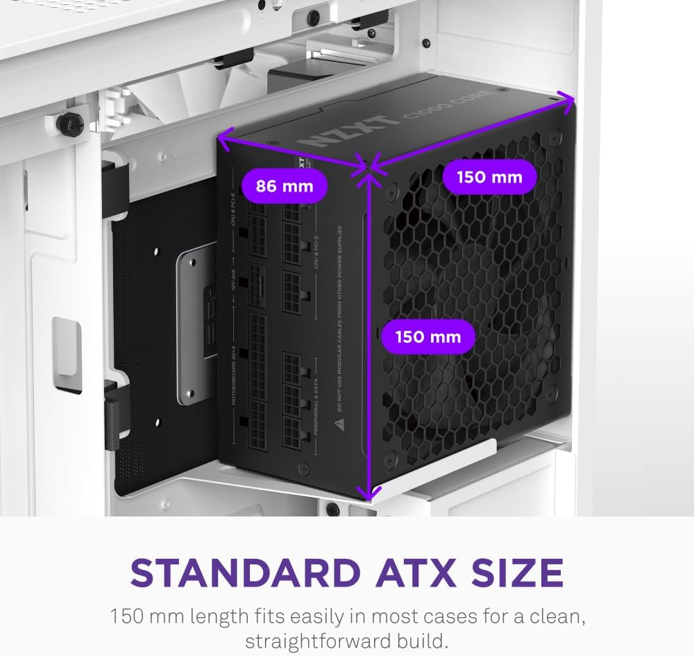 NZXT C1000 Gold Core - Fuente de alimentación ATX 3.1 de 1000 W, 80...