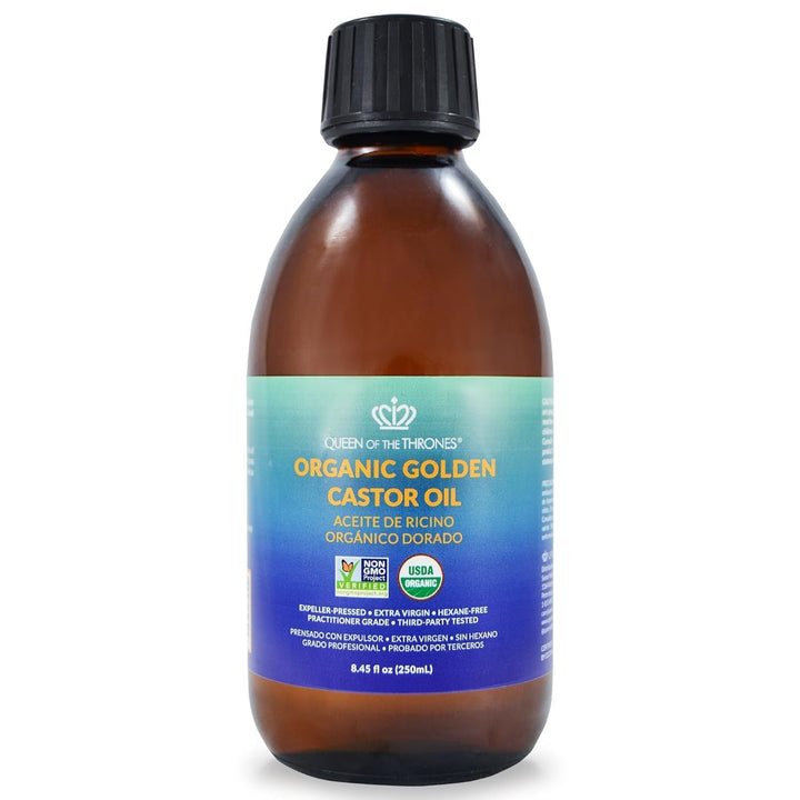 QUEEN OF THE THRONES Aceite de Ricino Orgánico Dorado | 100% Puro p...