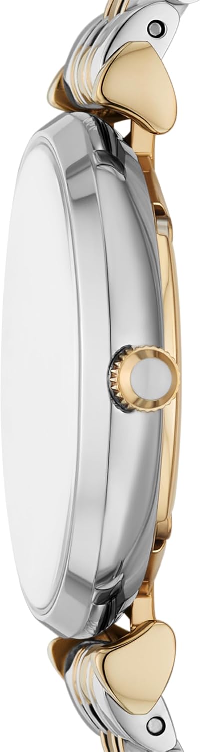 Emporio Armani Reloj de acero inoxidable bicolor de dos manos para mujer (Modelo: AR11702)