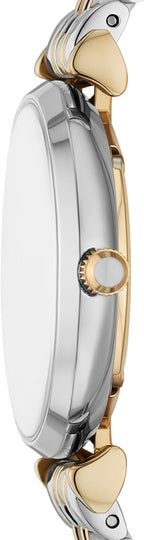 Emporio Armani Reloj de acero inoxidable bicolor de dos manos para mujer (Modelo: AR11702)