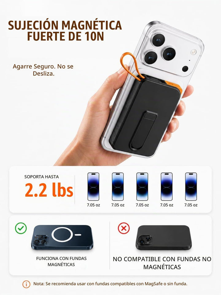 Magsafe Power Bank iPhone, cargador portátil magnético USB C de car...