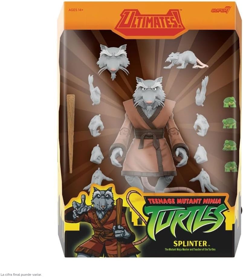 Super7 ULTIMATES! Teenage Mutant Ninja Turtles Splinter - Figura de acción de 7 pulgadas