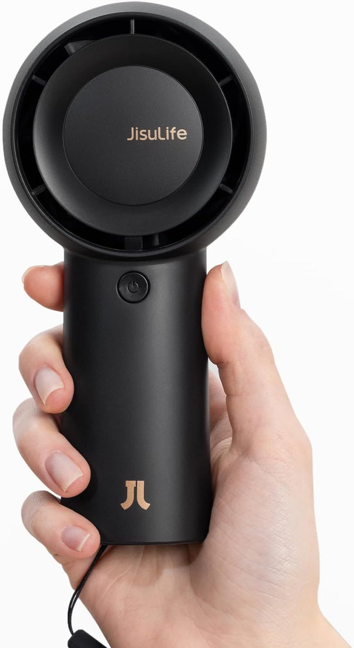 JISULIFE Ventilador Turbo Portátil de Mano Recargable 6000mAh 5 Vel...