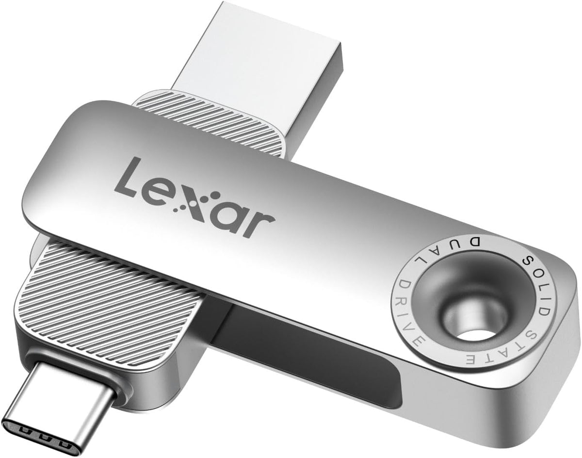 Lexar Unidad dual de estado sólido D50E de 512 GB, unidad flash USB...