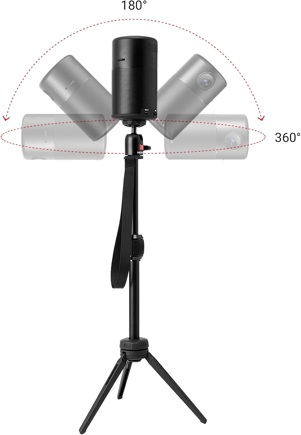 Nebula Soporte de Trípode Ajustable, Compacto, Soporte Portátil para Proyector, Incluye Soporte Universal y Cabezal Esférico Giratorio - Soporte de Trípode de Aleación de Aluminio, para Capsule 3