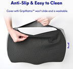 Lámpara C CUSHION LAB Reposapiés ergonómico para debajo del escritorio - Reposapiés de espuma viscoelástica con diseño de cresta de masaje patentado para trabajo, hogar, juegos, computadora, silla de oficina