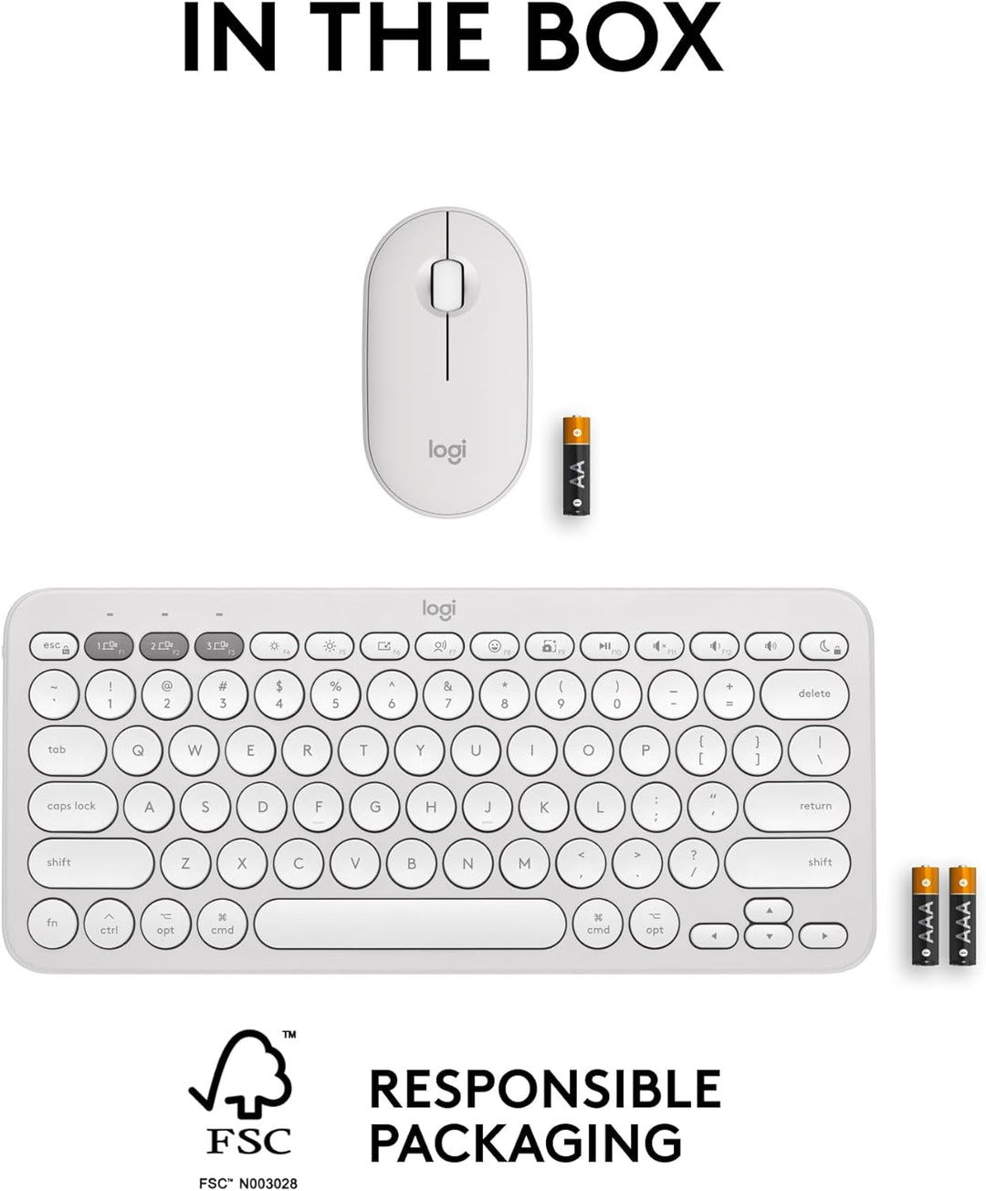 Logitech Pebble 2 Combo para Mac, teclado y mouse inalámbricos, del...