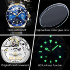 OLEVS Reloj Automático Mecánico para Hombre de Lujo, Recia Carga Automática