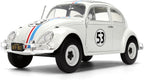Jada Herbie The Love Bug Volkswagen Beetle Hollywood Rides 1:24 - Vehículo fundido a presión con juguetes para portaneumáticos