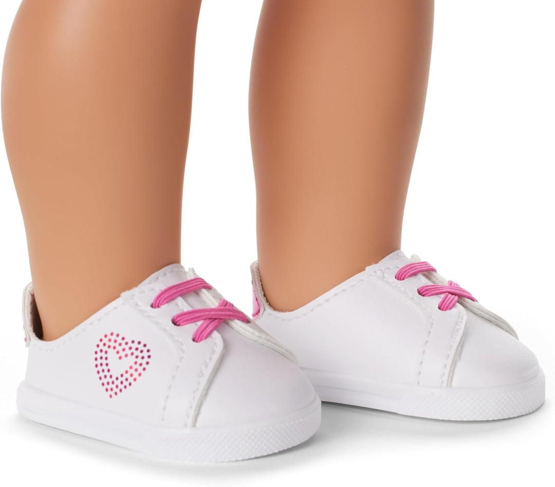 American Girl, Truly Me, vestido con capucha de corazones rosas con...