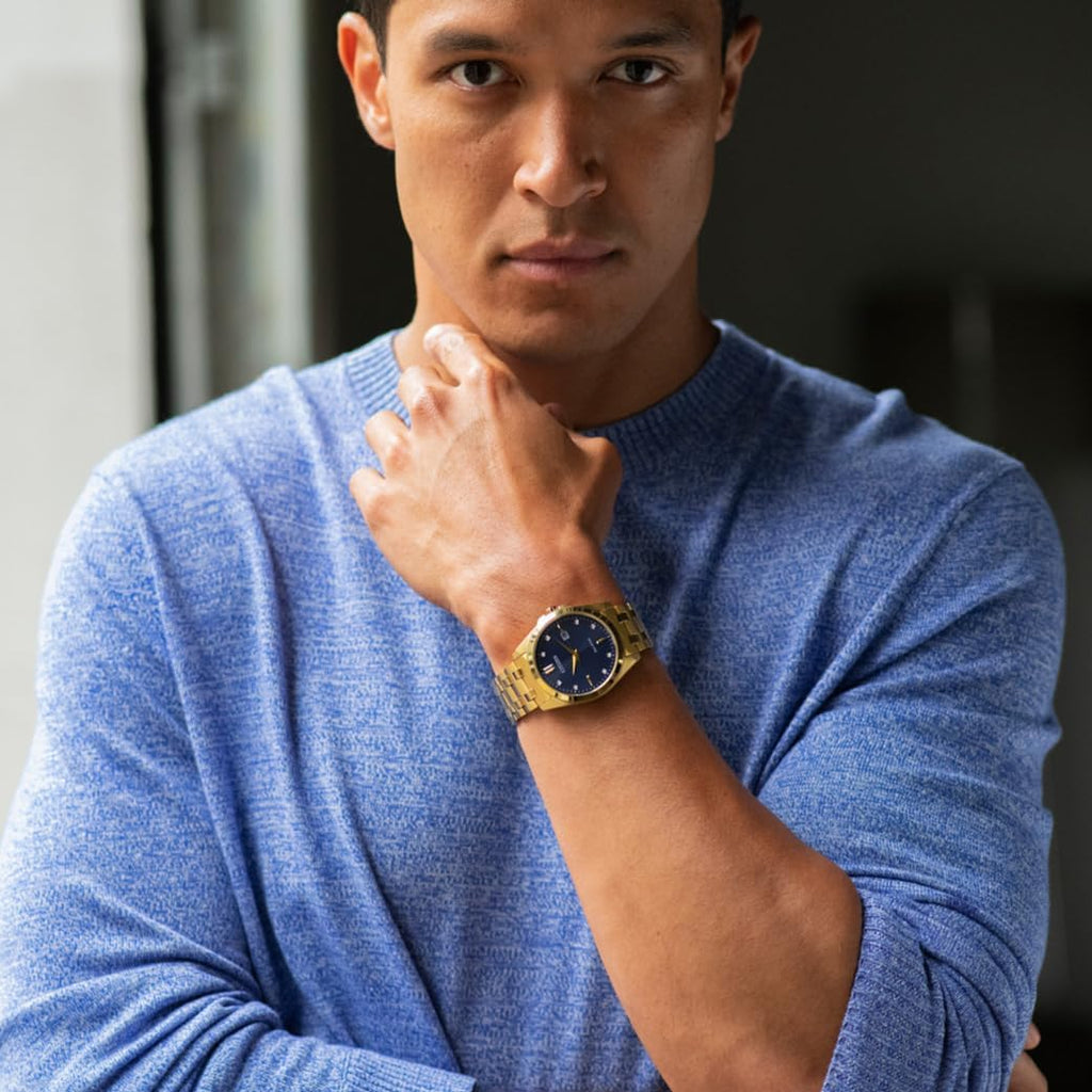 Citizen Reloj clásico Peyton Eco-Drive de 3 manecillas para hombre, fecha, cristal de zafiro, marcadores de diamantes
