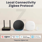 Sensor de puerta Zigbee, 4 unidades, sensor de contacto inteligente para la