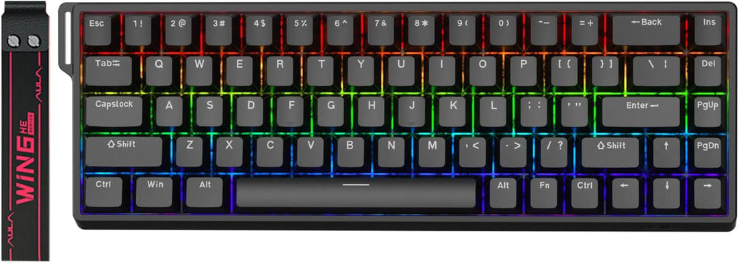AULA WIN68 HE - Teclado mecánico para juegos 60%, interruptor magné...