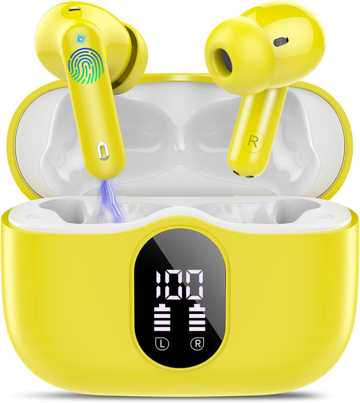 Auriculares inalámbricos, auriculares Bluetooth 5.4 con graves esté...