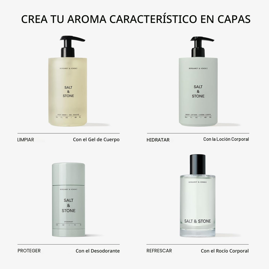 Salt &amp; Stone Gel de ducha corporal con antioxidantes para una h...