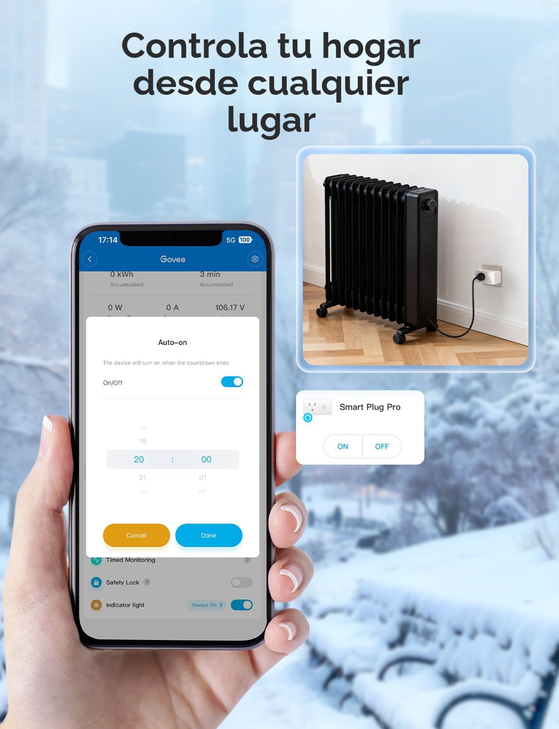 Govee - Enchufe inteligente con monitoreo de energía, salida WiFi Bluetooth, paquete de 4