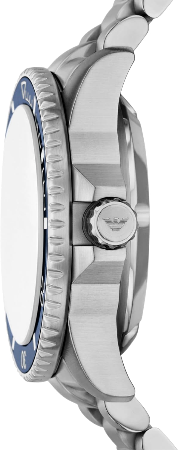 Emporio Armani Reloj Sea Explorer automático de acero inoxidable para hombre (Modelo: AR60090)