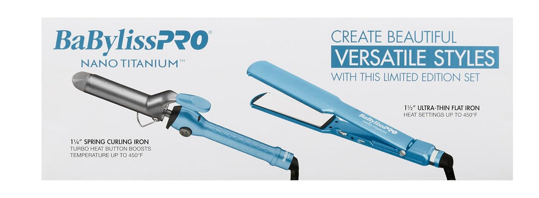 BabylissPRO Nano Titanium Ultra-Thin Hair Straightener, Professiona...