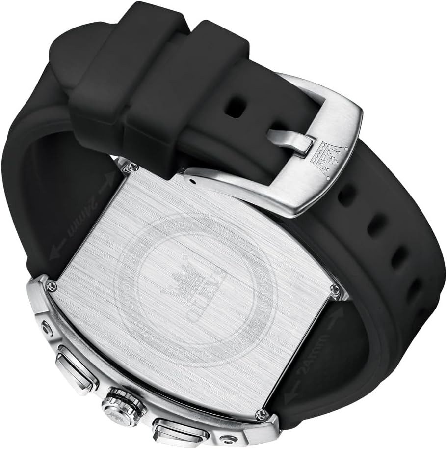 OLEVS Relojes para Hombre Casual Lujo Cara Grande Cronógrafo Multifuncional Relojes de Hombre Correa de Silicona/Nylon Duradera 3 ATM Resistente al Agua Reloj de Hombre Fecha Fase Lunar Reloj