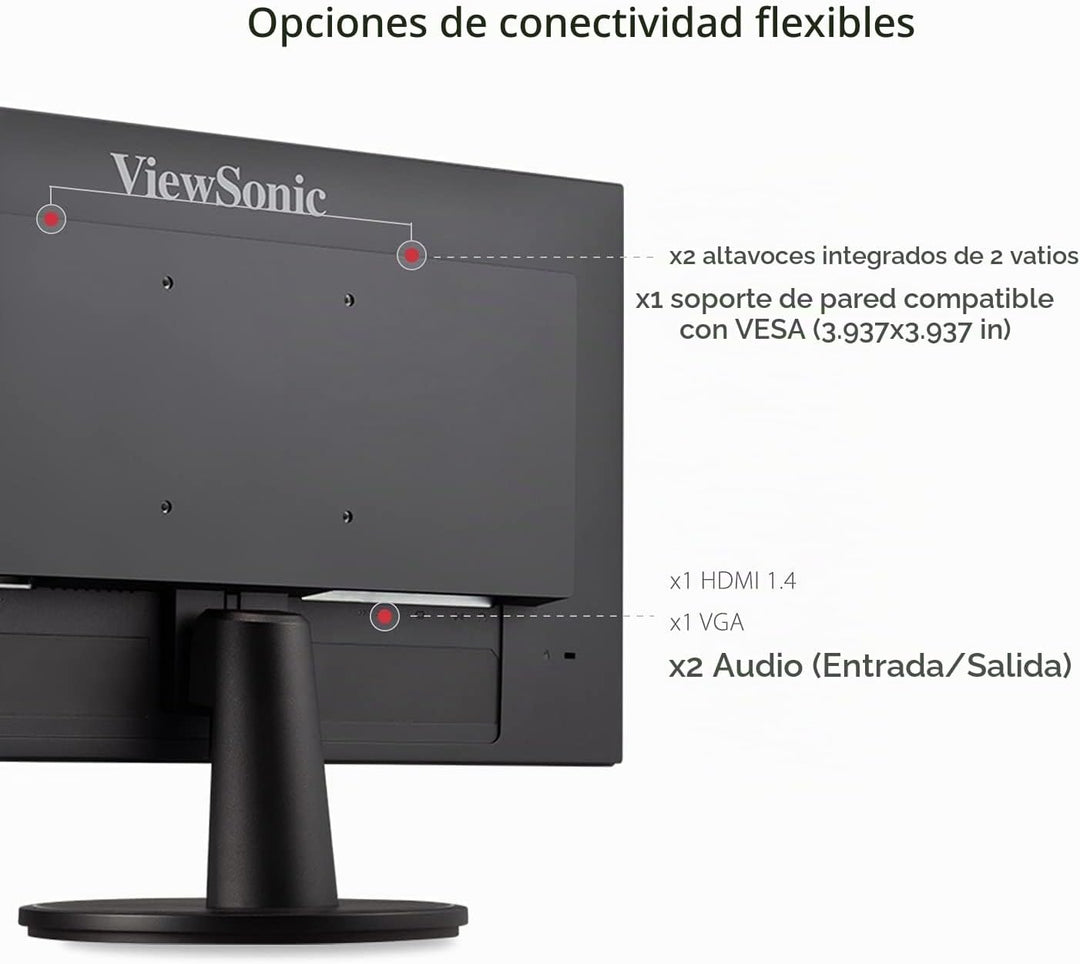 ViewSonic VA2247-MH Monitor de 22 pulgadas Full HD 1080p con 100Hz,...