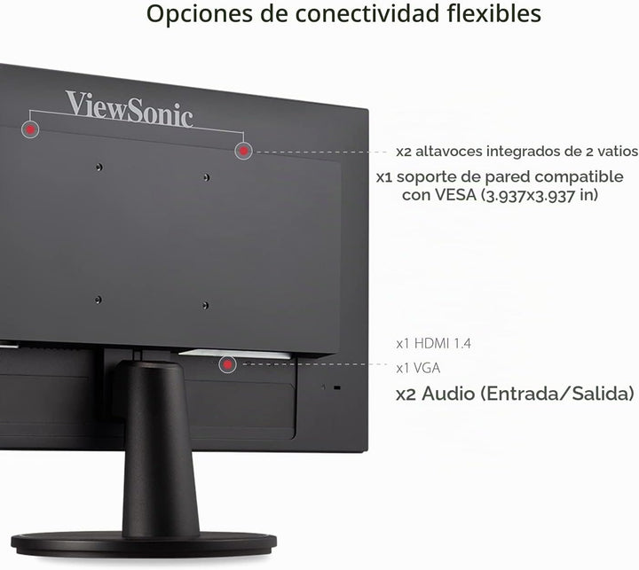 ViewSonic VA2247-MH Monitor de 22 pulgadas Full HD 1080p con 100Hz,...
