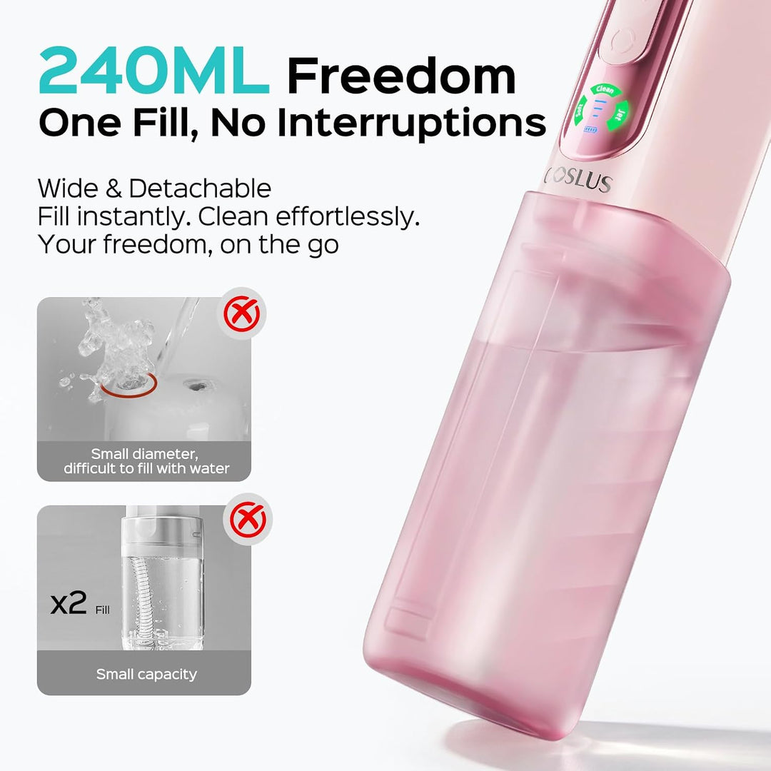 COSLUS Irrigador dental portátil T50 para viajes: Mini púa dental i...