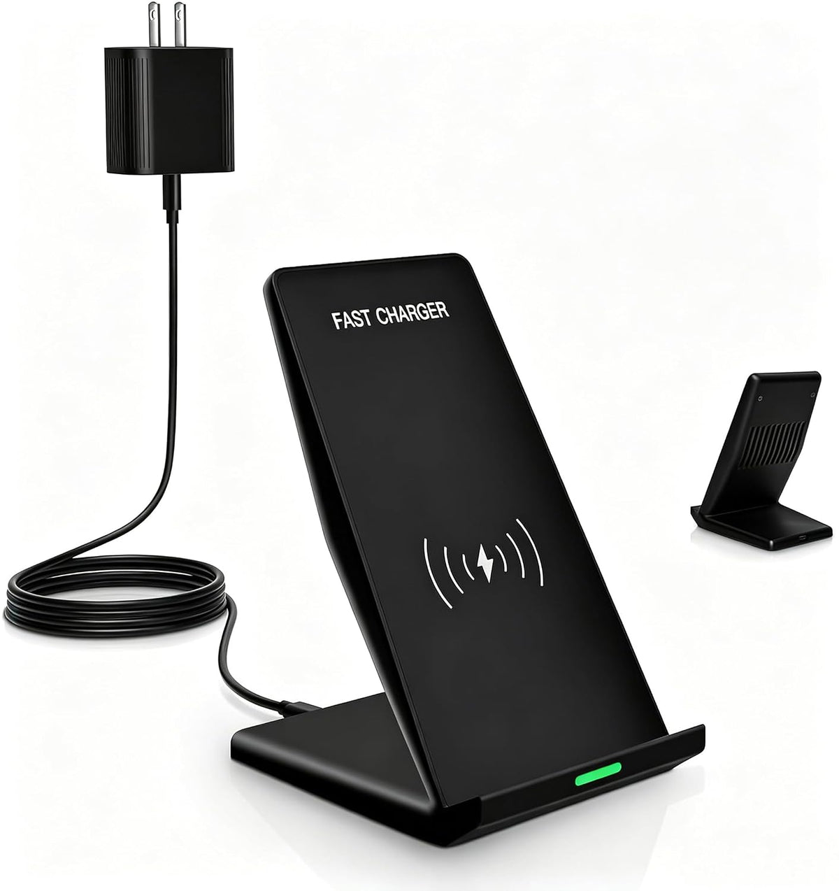 Cargador inalámbrico rápido, soporte de carga inalámbrico de escritorio con adaptador USB PD de 20 W para Samsung Galaxy S25/S24/S23/S22/S21/Note 20, Pixel 8/7 Pro, para iPhone 17 Pro Max/17 Pro/17/16