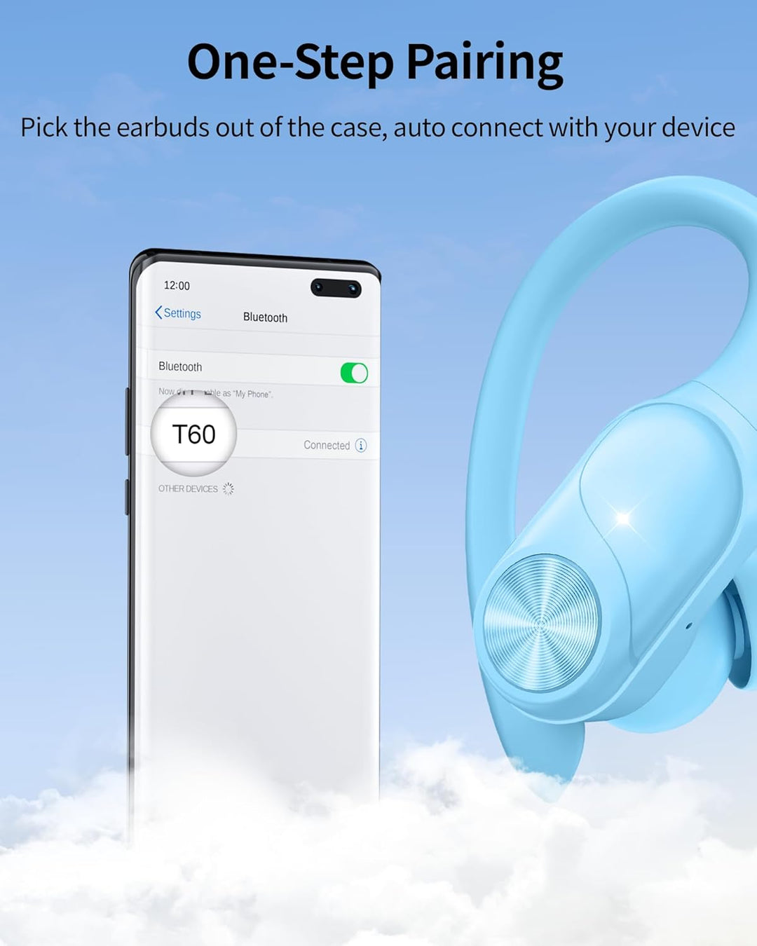 PocBuds - Auriculares Bluetooth inalámbricos con 80 horas de reprod...
