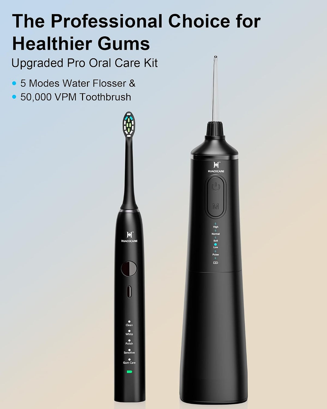 Kit de Cuidado Dental Pro Mejorado: Hilo Dental de Agua de 5 Modos...