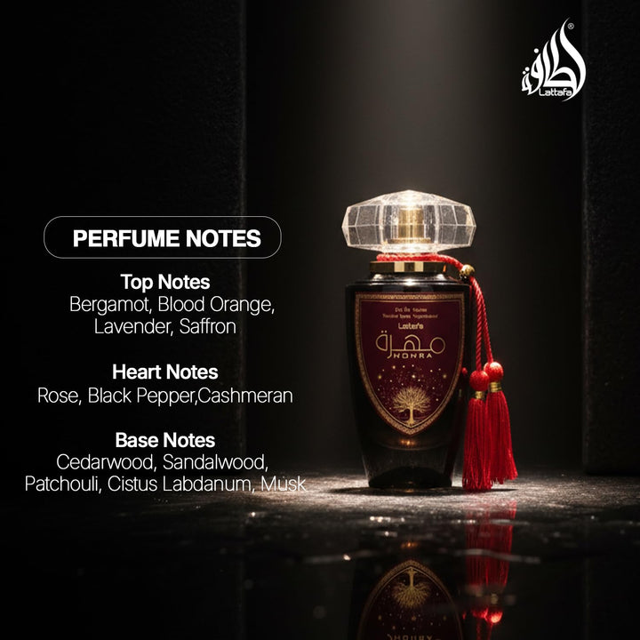 Lattafa Mohra para Unisex Eau de Parfum en Spray, 3.4 onzas \/ 100 ml