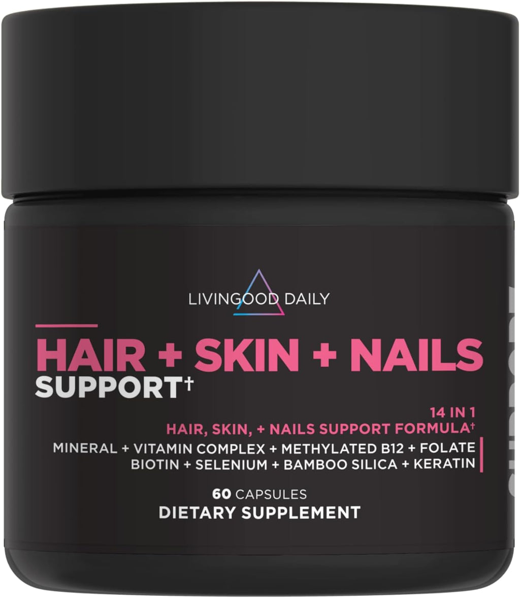 Livingood Daily Vitaminas para el cabello, la piel y las uñas, biotina